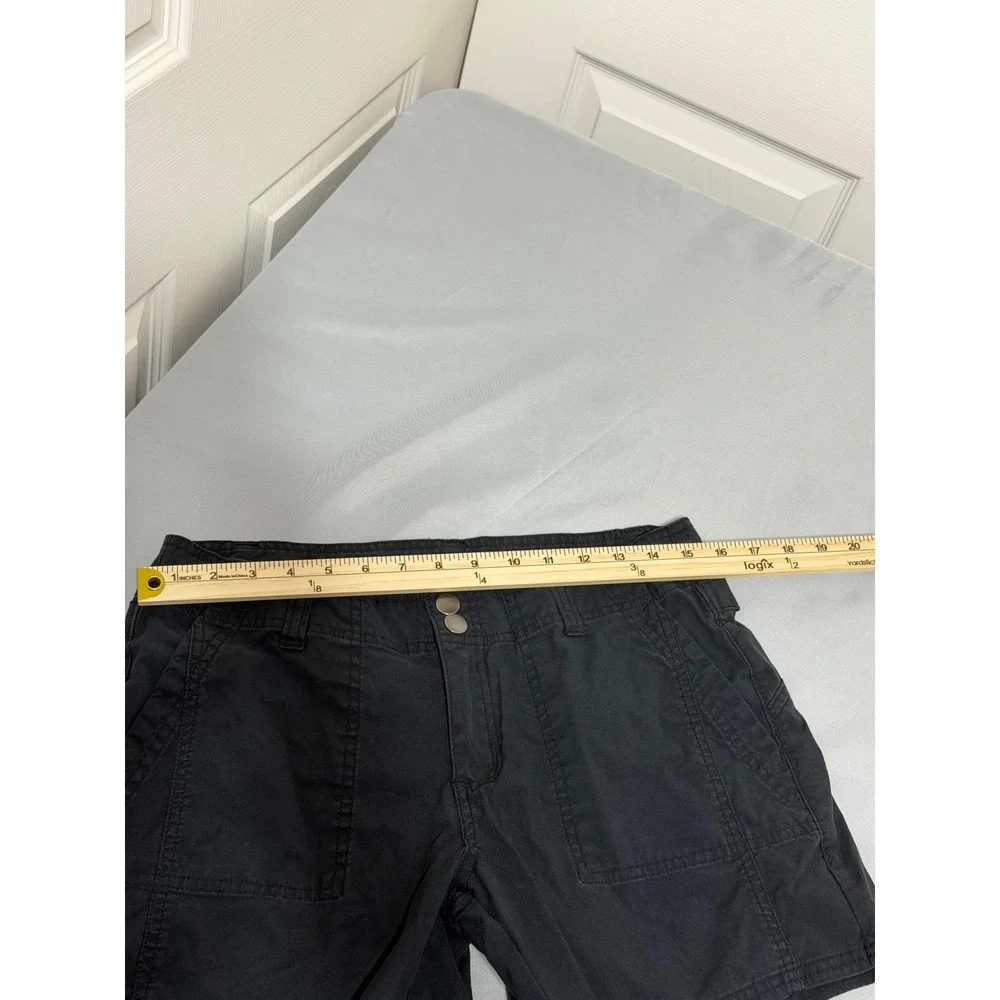 Prana Womens Black Hiking Shorts Size 8 Utility Cargo Outdoor Trail Casual